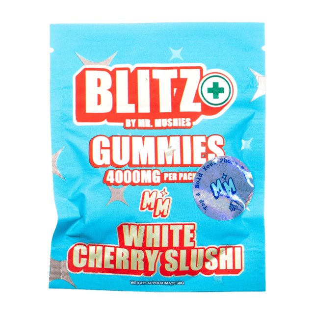 Blitz By Mr. Mushie | White Cherry Slushi |3600mg Shroom | 400MG D9