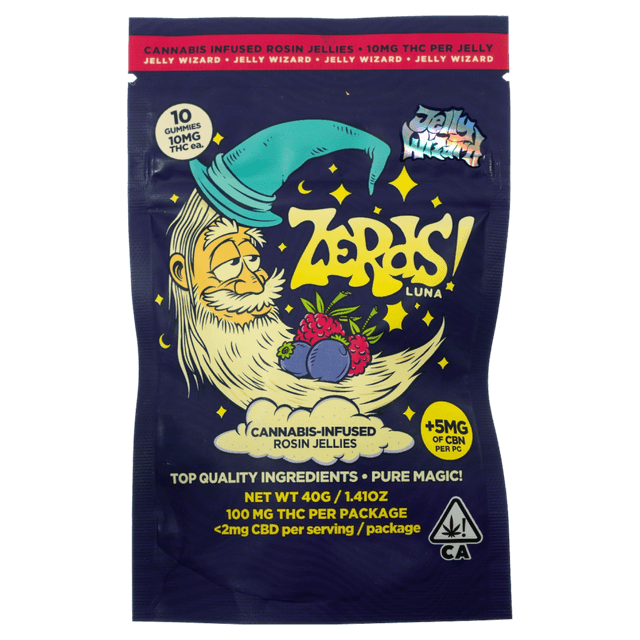 Zerds Luna | Cannabis Infused Rosin Jellies Edibles w/CBN | Jelly Wizard