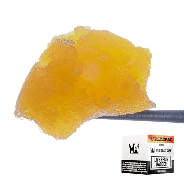 Strawnana Mac | West Coast Cure Live Resin Badder | 1g | Hybrid