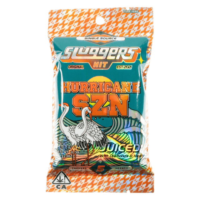 Hurricane Season | Sluggers 5 Pack Infused Pre Roll | Sativa | 3.5