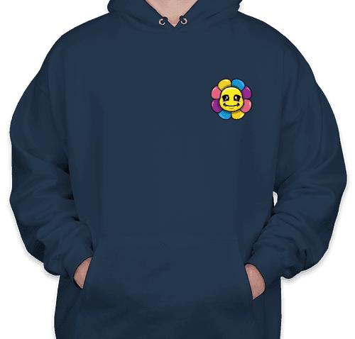 Navy Flower Hoodie | Cozy Fashion Statement