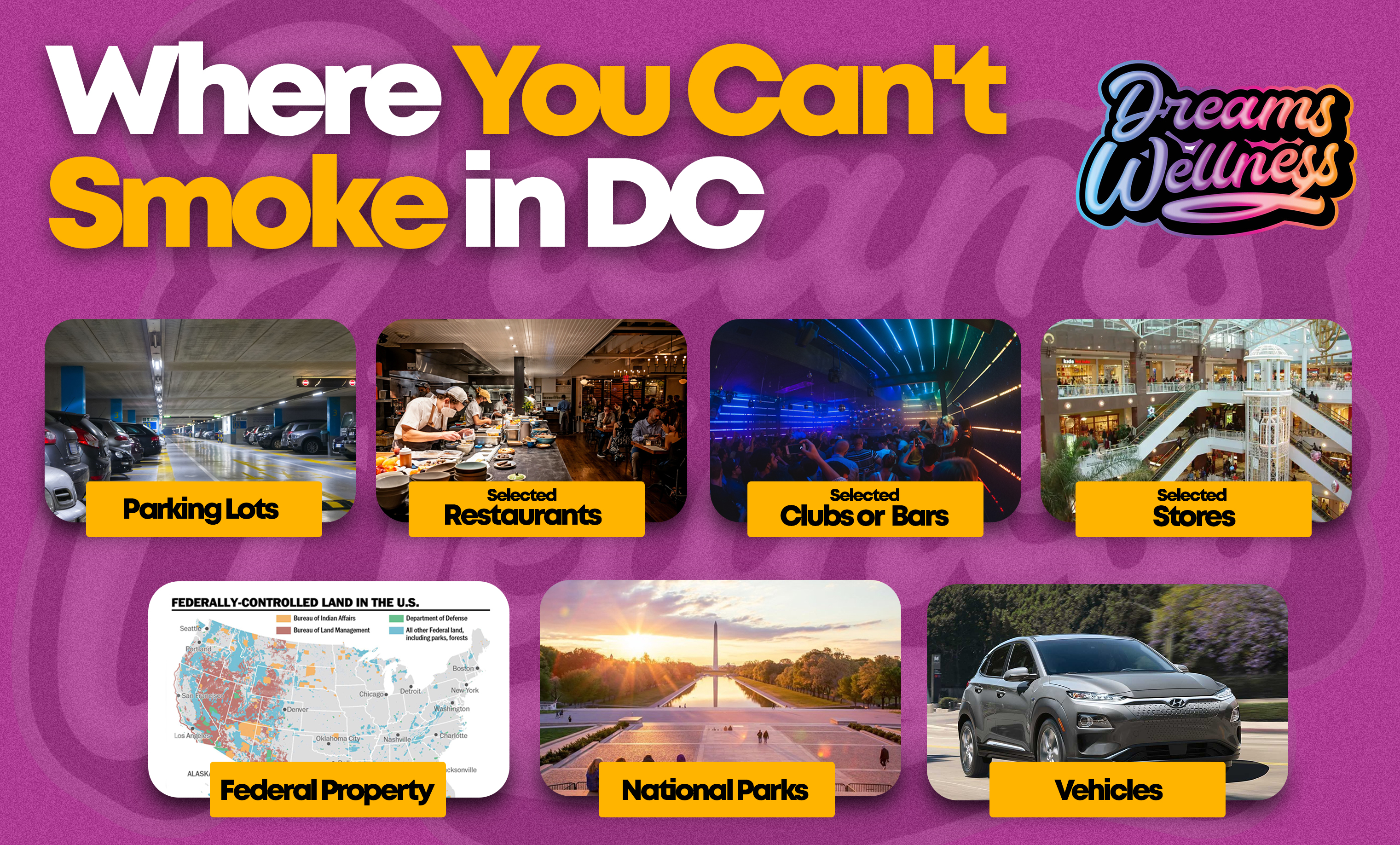 where you can't smoke in dc